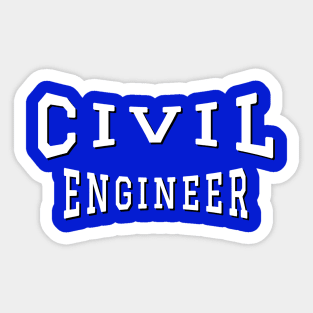 Civil Engineer in White Color Text Sticker